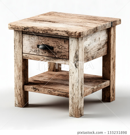 3D bedside table isolated on white background wooden texture 3D bedside table isolated on white background wooden texture 133231898