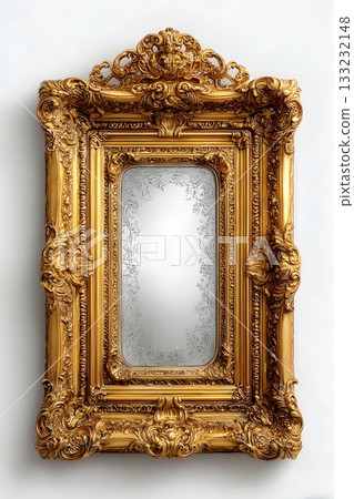 3D painting frame isolated on white background 3D painting frame isolated on white background 133232148