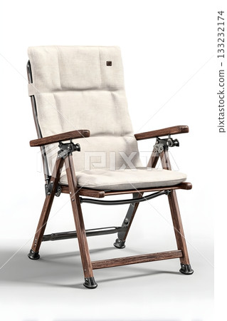 3D patio chair isolated on white background 133232174