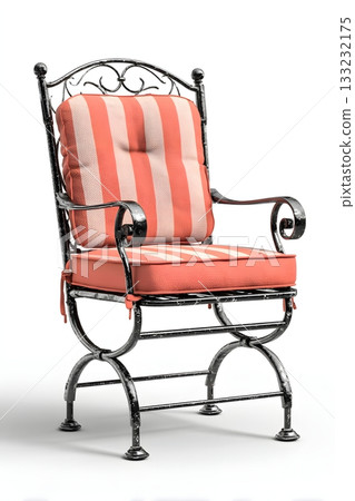 3D patio chair isolated on white background 133232175