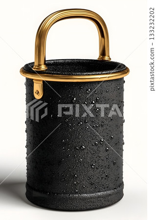 3D umbrella stand isolated on white background 133232202