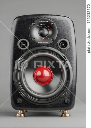 3D speaker set isolated on white background stereo 3D speaker set isolated on white background stereo 133232570