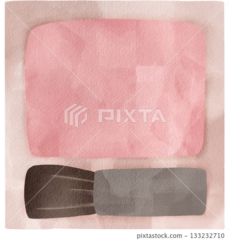 Watercolor illustration of blush 133232710