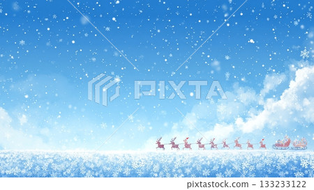 Christmas image illustration material Christmas image illustration material 133233122