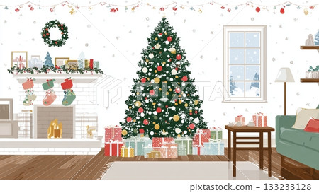 聖誕節圖片插圖素材 聖誕節圖片插圖素材 133233128