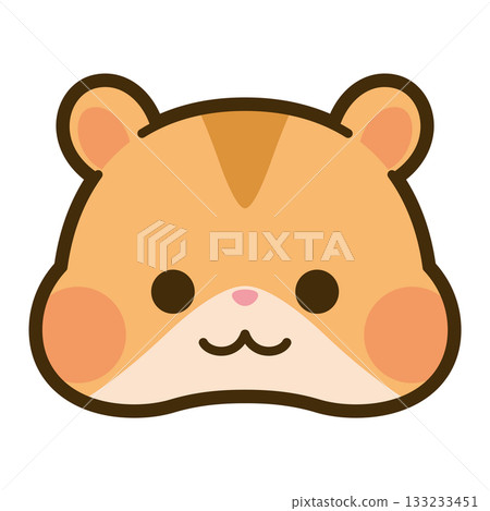 可愛的倉鼠臉圖標 可愛的倉鼠臉圖標 133233451