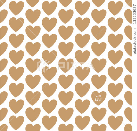 Valentine's Day pattern background with gold hand-drawn hearts - a cute design that expresses love and romance Valentine's Day pattern background with gold hand-drawn hearts - a cute design that expresses love and romance 133233627