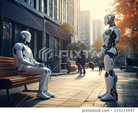 Robot Conversation Robot Conversation 133233697