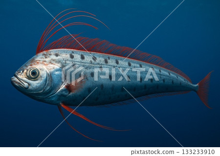 皇帶魚,這種罕見的深海魚類,體態優美。 皇帶魚,這種罕見的深海魚類,體態優美。 133233910