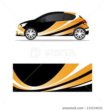wrapping car decal curved gold vinyl design background 133234032