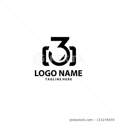 three shot logo design vector three shot logo design vector 133234039