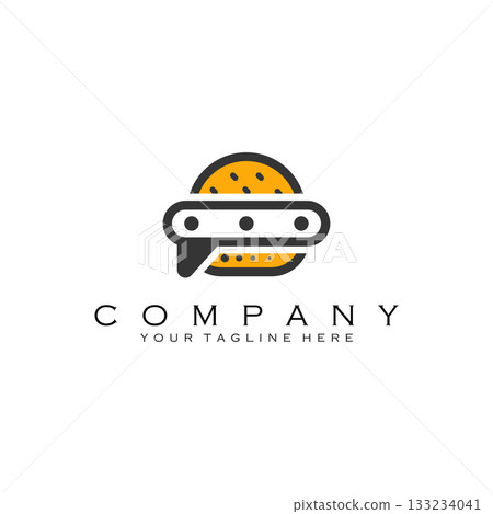 talk burger logo design vector talk burger logo design vector 133234041
