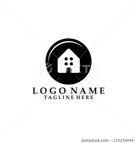 shirt button house logo design vector shirt button house logo design vector 133234044