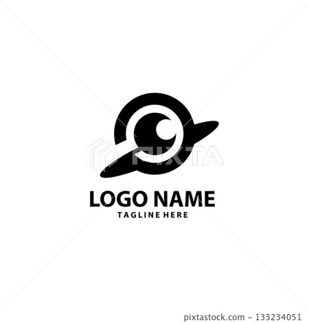 planet lens logo design vector 133234051