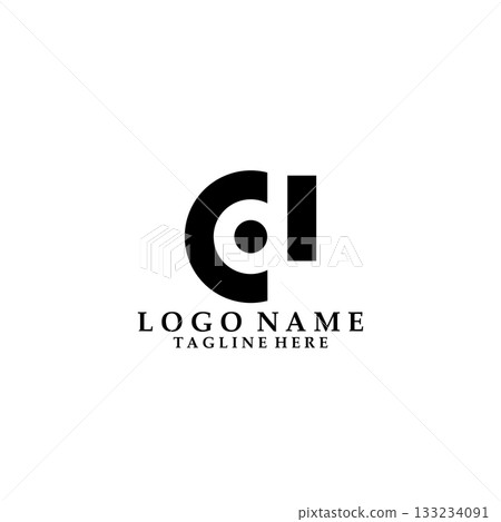 initial letter CD negative space logo design vector initial letter CD negative space logo design vector 133234091
