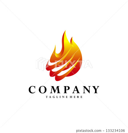 growth fire logo design vector growth fire logo design vector 133234106