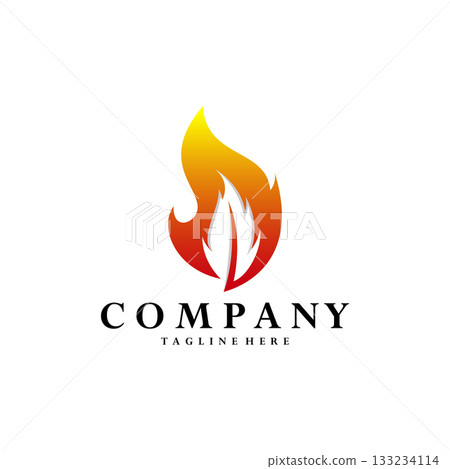 fire feather logo design vector 133234114