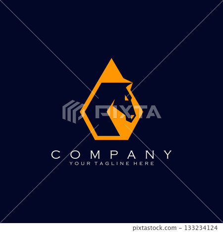 diamond horse logo design vector 133234124