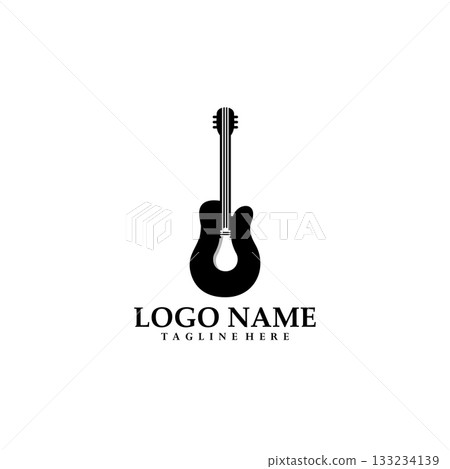 bulb guitar logo design vector bulb guitar logo design vector 133234139