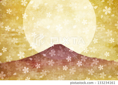 日式富士山圖案新年賀卡春季背景 日式富士山圖案新年賀卡春季背景 133234161
