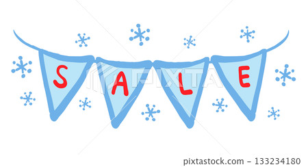 Snowflake and sale illustration 133234180