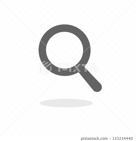 簡潔的放大鏡圖標，代表搜尋 | 扁平化設計 133234440