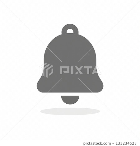簡潔的鈴鐺圖標，代表通知 | 扁平化設計素材 133234525