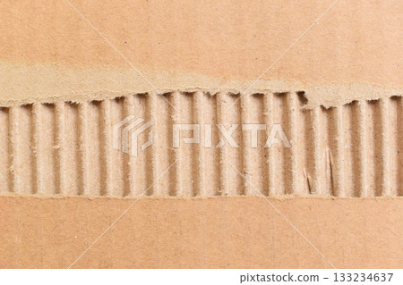 tear brown cardboard box texture background, recycle material 133234637
