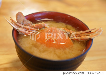 Miso soup with crab Miso soup with crab 133235213