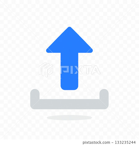 簡潔的箭頭圖標,代表上傳 | 扁平化設計 簡潔的箭頭圖標,代表上傳 | 扁平化設計 133235244