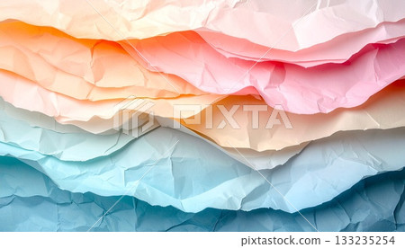 A gentle pastel abstract background made of pale layers of Japanese paper A gentle pastel abstract background made of pale layers of Japanese paper 133235254