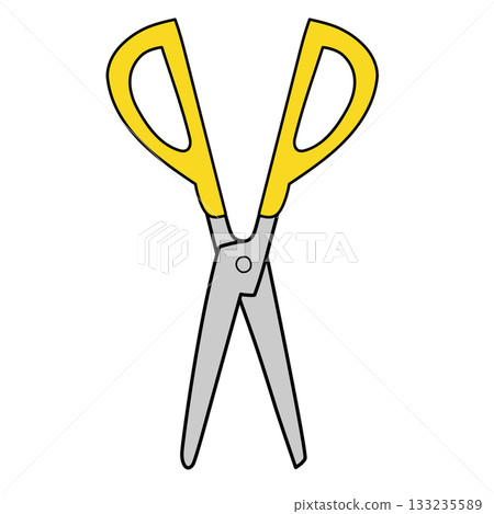 Open left-handed scissors 133235589