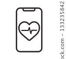 smartphone, heart, icon 133235842