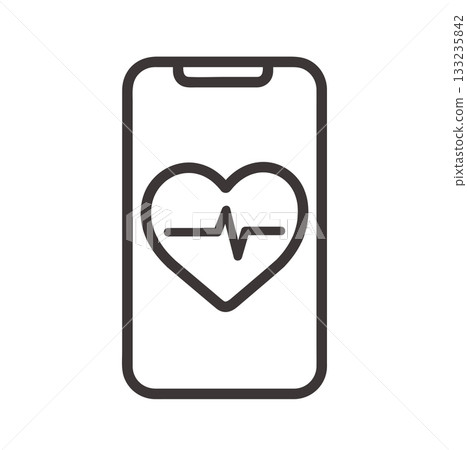 smartphone, heart, icon 133235842