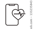 smartphone, heart, icon 133235843