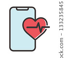 smartphone, heart, icon 133235845