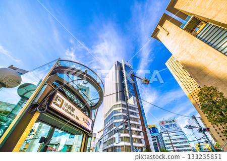 New landscapes of Tokyo cityscape in Japan. Ikebukuro Station and the newly built skyscraper "IT Tower TOKYO" 133235851