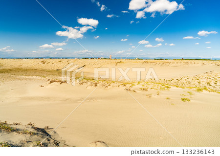 <<Shizuoka Prefecture>> Nakatajima Sand Dunes - Scenery under clear skies <<Shizuoka Prefecture>> Nakatajima Sand Dunes - Scenery under clear skies 133236143