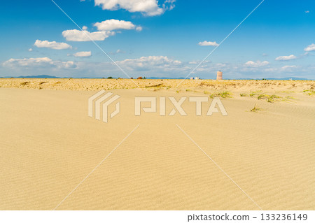 <<Shizuoka Prefecture>> Nakatajima Sand Dunes - Scenery under clear skies <<Shizuoka Prefecture>> Nakatajima Sand Dunes - Scenery under clear skies 133236149