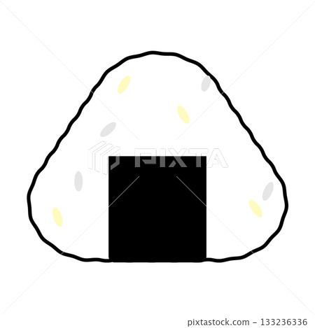 Simple rice ball illustration 133236336
