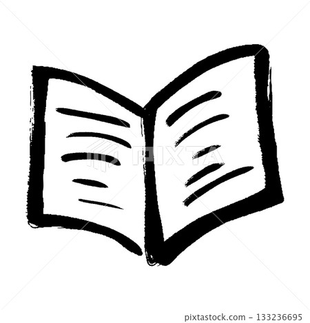 Brush-stroke book illustration 133236695