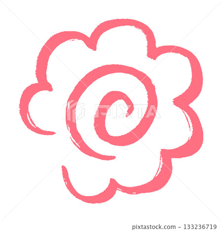 手繪花環插圖，筆觸流暢 133236719