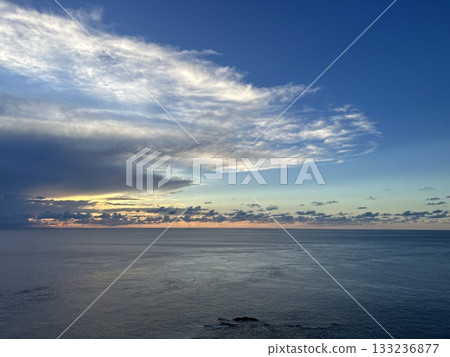 Sunset seen from the westernmost point of Japan 133236877
