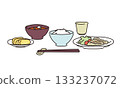 Healthy eating breakfast illustration Healthy eating breakfast illustration 133237072