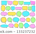Misaligned Colorful Speech Bubble Set 133237232