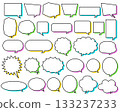Colorful speech bubble set with shadows 133237233