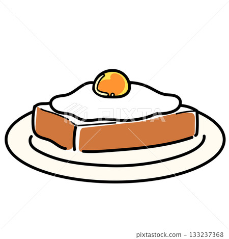 吐司配煎蛋和馬克杯 133237368