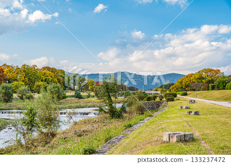 Kamogawa scenery in autumn Kamogawa scenery in autumn 133237472