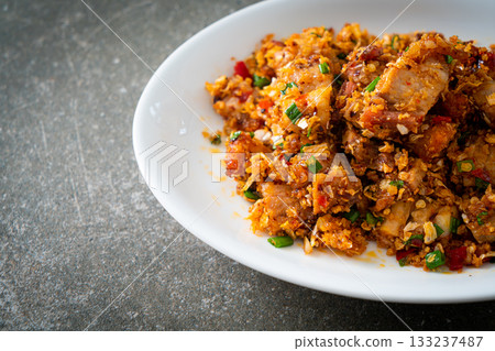 roasted crispy belly pork with salt and chili roasted crispy belly pork with salt and chili 133237487