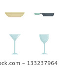 Kitchen and dining vector icons 133237964